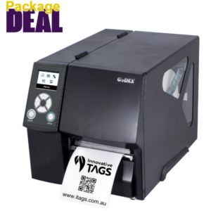 GoDEX ZX420i+ industrial thermal printer for bulk label printing and pot tags